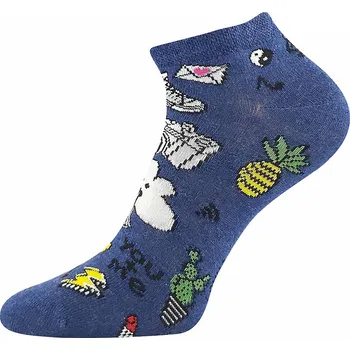 Chlapecké kotníčkové ponožky modré funny Dedonik Fuski Boma