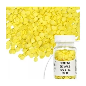 Cukrovinka Cukrové dekorační konfety žluté, 30g