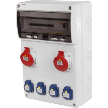 v640-6kA - ZSF40200000.1 /3952 Zásuvková skříň IP44 jištěná s chráničem 40/4/003