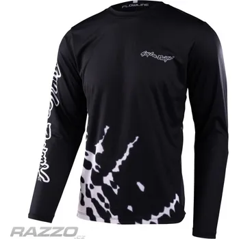 Cyklistické oblečení Dres na kolo TroyLeeDesigns Flowline LS Jersey Big Spin Black 2023 XXL