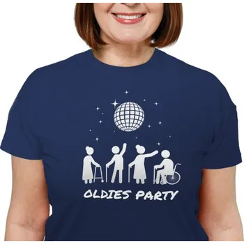 Žertovný předmět Dámské tričko s potiskem “Oldies party”