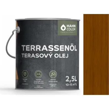 barva a nátěr na dřevo Hahn Color TERASOVÝ OLEJ TO-09 Rustikální dub - Eiche Rustikal Velikost balení: 2,5L