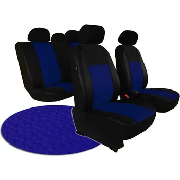 Ochranný autopotah Autopotahy NISSAN PULSAR, se zadní loketní opěrkou, od r.2014, PELLE kůže modré