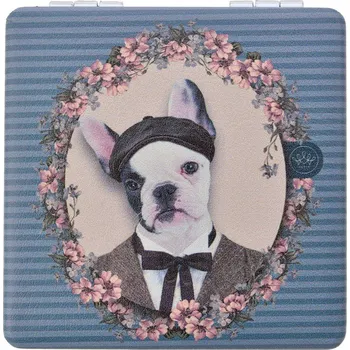 Kosmetické zrcátko Clayre & Eef - Zrcátko do kabelky DOG - 7*7 cm