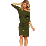 Numoco dámské šaty 13-104 khaki (M)