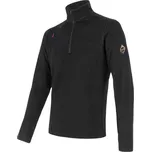 SENSOR MERINO UPPER pánská mikina krátký zip černá velikost XXL