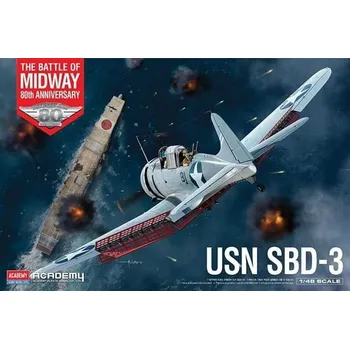 Plastikový model Academy USN SBD-3 The Battle of Midway 1:48