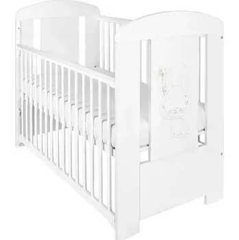 Dětská postýlka Dětská postýlka Králíček se stahovací bočnicí 120x60 Bílá Doprava ZDARMA.