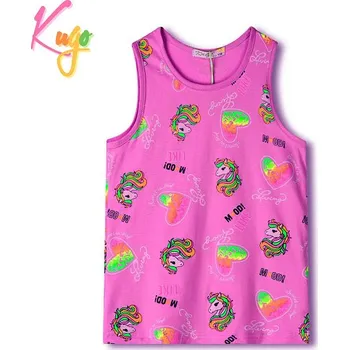 DÍVČÍ TÍLKO tm.růžové Kugo TM6227 (Dívčí letní tílko)