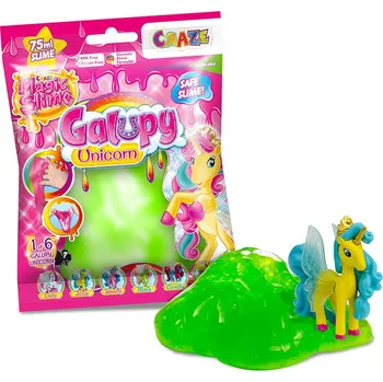Modelovací hmota CRAZE Magic slime Galupy - magický sliz s překvapením - figurka Jednorožec 75ml