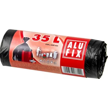 Pytle na odpadky Alufix Sáčky do odpadkového koše černé, 15 µ, 35 litrů, 53 x 60 cm, 30 kusů