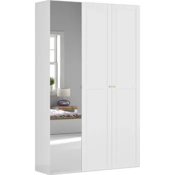 Šatní skříň FLEX šatní skříň 150/133, bílá/zrcadlo