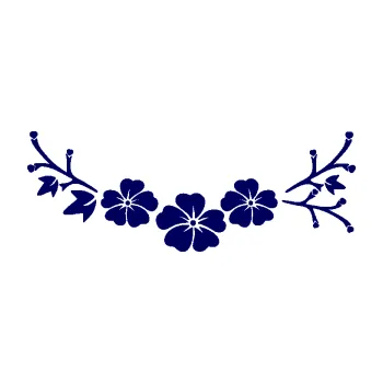 Samolepící dekorace SAMOLEPKA Květina dekor 044 pravá (23 - tmavě modrá) NA AUTO, NÁLEPKA, FÓLIE, POLEP, TUNING, VLASTNÍ TEXT, TISK, AUTOSAMOLEPKY.cz, POLEPY, OBRÁZEK, LOGO, SAMOLEPKY