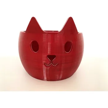 Miska na přízi Kočka Vínová (16cm)