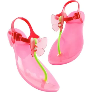 Raketový sport ZHOELALA , zeleno - růžové sandály s motýlem, ZL-BF04 Velikost: 40 Nové zboží