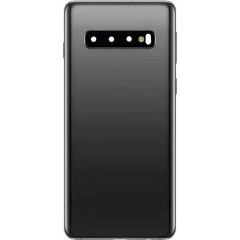Náhradní kryt pro mobilní telefon Zadní kryt baterie s čočkami a rámečkem pro Samsung Galaxy S10+, black (OEM)