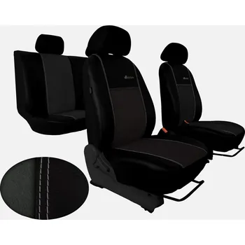 Ochranný autopotah Autopotahy VW TOURAN II, od r. v. 2010-2015, EXCLUSIVE kůže a alcantara šedé