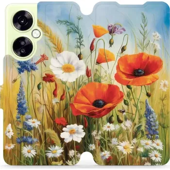 Pouzdro na mobilní telefon Flipové pouzdro Mobiwear - OnePlus Nord CE 3 Lite 5G - VP43S Letní louka (Knížkové flip pouzdro, obal, kryt na mobil OnePlus Nord CE 3 Lite 5G - VP43S Letní louka, materiál Umělá kůže + TPU - ochrana 360°, stojánek, silikonová vanička, magnetické zavírání