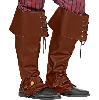 Hnědé návleky na boty pirát