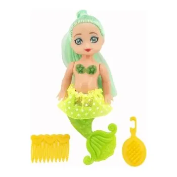 Panenka mořská panna kloubová s doplňky (12cm) - zelená