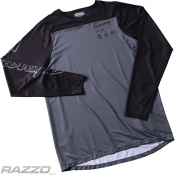 cyklistický dres Dres na kolo TroyLeeDesigns Skyline LS Jersey Mono Charcoal 2023 XXL