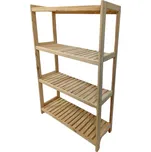 Dřevěný regál z borovice 4 police 133x80x33 cm, česká výroba