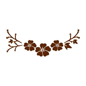 Samolepící dekorace SAMOLEPKA Květina dekor 044 levá (15 - hnědá) NA AUTO, NÁLEPKA, FÓLIE, POLEP, TUNING, VLASTNÍ TEXT, TISK, AUTOSAMOLEPKY.cz, POLEPY, OBRÁZEK, LOGO, SAMOLEPKY