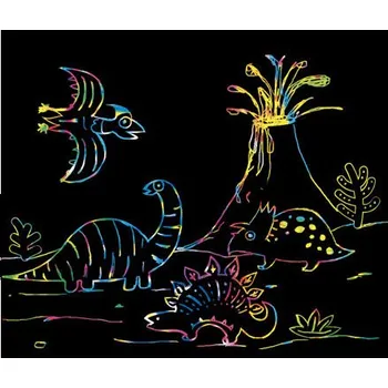 Dětská vědecká sada D´arpeje POCKETS škrabací obrázky se šablonami