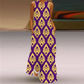 Dámské šaty Dámské letní volné maxi plážové šaty Barva: 354, Velikost: XXL