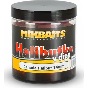 Mikbaits Halibutky v dipu 250ml Jahoda Průměr: 14mm Získejte slevu -5% za registraci v e-shopu