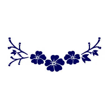 Samolepící dekorace SAMOLEPKA Květina dekor 044 levá (23 - tmavě modrá) NA AUTO, NÁLEPKA, FÓLIE, POLEP, TUNING, VLASTNÍ TEXT, TISK, AUTOSAMOLEPKY.cz, POLEPY, OBRÁZEK, LOGO, SAMOLEPKY