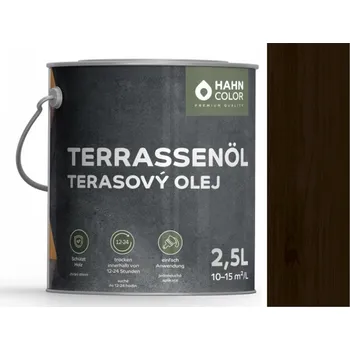Olej na dřevo Hahn Color TERASOVÝ OLEJ TO-12 Eben - Ebenholz Velikost balení: 0,75L