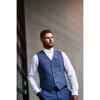 Pánská vesta Obleková vesta 14D005/3 Barva: Modrá, Velikost: 98, Střih: REGULAR FIT