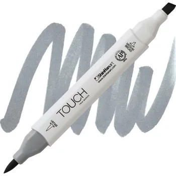 Lihová fixa TOUCH oboustranná Brush & Chisel, CG5 Cool grey