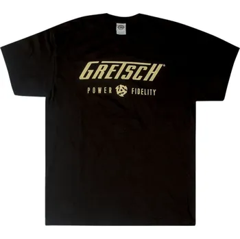 Pánské tričko Gretsch Tričko Power & Fidelity Logo Black L