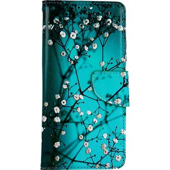 Pouzdro na mobilní telefon Pouzdro Xiaomi Poco X5 Pro 5G knížkové Modré s květy (kryt neboli obal na Xiaomi Poco X5 Pro 5G)