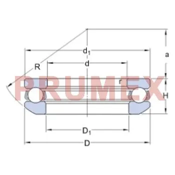 SKF 53205 axiální kuličkové ložisko