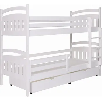 Postel Nabytek-dreveny.cz Patrová postel Denis 80x200 cm masiv Rozměr postele: 80x200 cm, Odstín postele: šedá