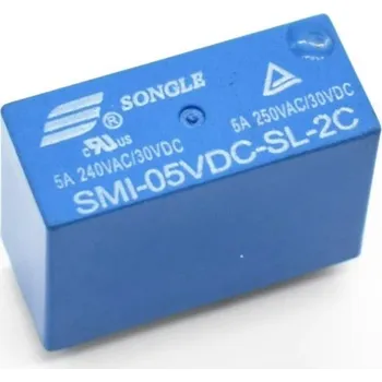Relé Relé SMI-05VDC-SL-2C, 5V DC/250V AC 5A
