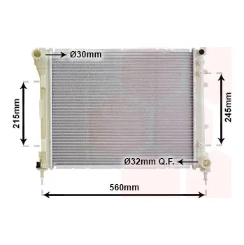 Chladič motoru Chladič, chlazení motoru VAN WEZEL 17002403