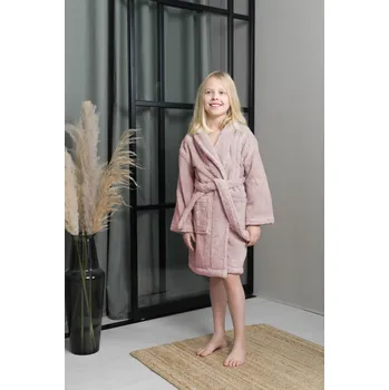 Chlapecký župan LUIN LIVING dětský župan 3–12 let, pastelově růžový - LUI-DETZUP-PASTRUZ