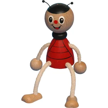 Dřevěná hračka Beruška - sedací dřevěná figurka