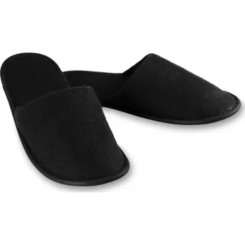 Pánské pantofle Hotelové pantofle Soft v eko sáčku, zavřená špička, černé