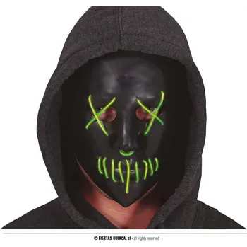 Karnevalový kostým Guirca Černá svítící maska