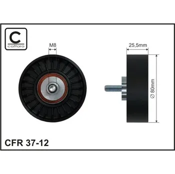 Vratná/vodicí kladka, klínový žebrový řemen Caffaro 37-12