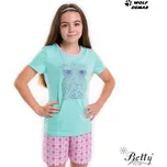Dívčí letní pyžamo BETTY MODE Sova tyrkysové
