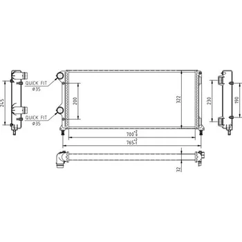 Chladič motoru Chladič, chlazení motoru HART 603 790