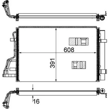 Výparník klimatizace Kondenzátor, klimatizace MAHLE AC 697 000S