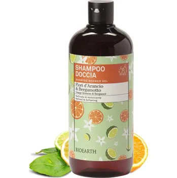 Sprchový gel BIOEARTH Sprchový gel & šampon: pomerančový květ a bergamot 500ml