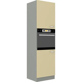 Kuchyňská skříňka FALCO Kuchyňská skříň Karpo na vestavenou troubu 60 DP 210 2F krémový lesk/šedá